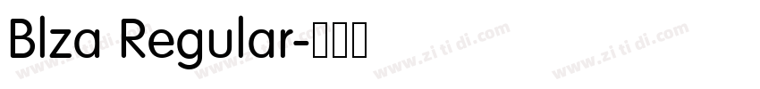 Blza Regular字体转换